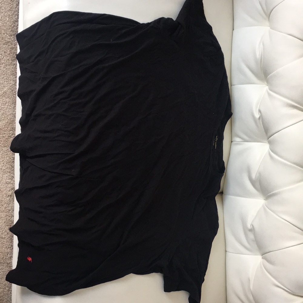 Black Polo T-shirt with red logo